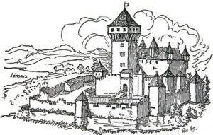 Dessin du premier Château fort.